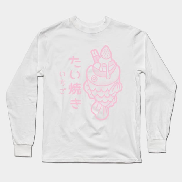 Strawberry Taiyaki Long Sleeve T-Shirt by Gingersnaap